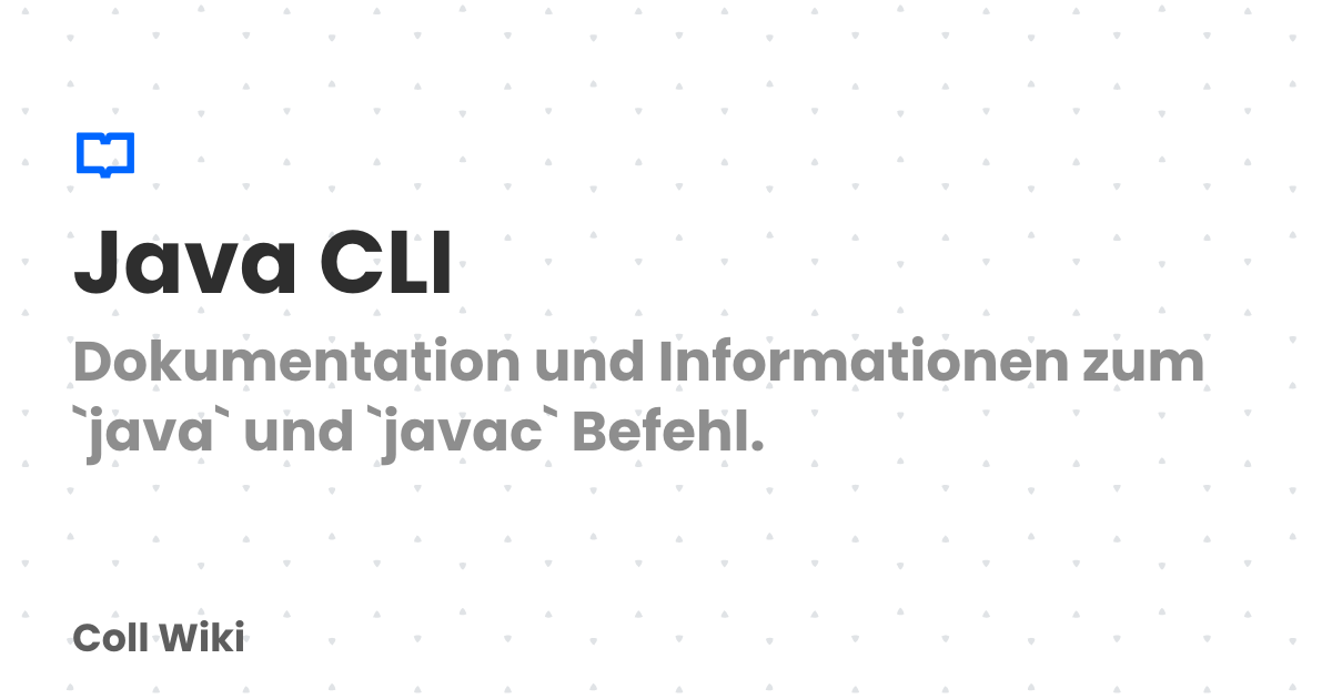 Java CLI | Coll Wiki